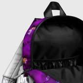 Рюкзак с принтом Blackpink flowers для ребенка, вид на модели спереди №4. Цвет основы: белый