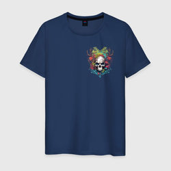 Лесной Дух с Черепом и Рогами – Мужская футболка хлопок с принтом купить со скидкой в -20%