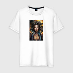 Портрет разгневанной Медузы Горгоны – Мужская футболка хлопок с принтом купить со скидкой в -20%
