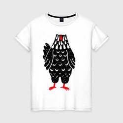 Курица без головы – Женская футболка хлопок с принтом купить со скидкой в -20%
