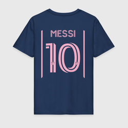 Мужская футболка хлопок Лионель Месси ФК Интер Майами форма гостевая со скидкой в -20%