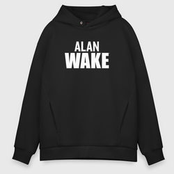 Alan Wake logo – Мужское худи Oversize хлопок с принтом купить со скидкой в -21%
