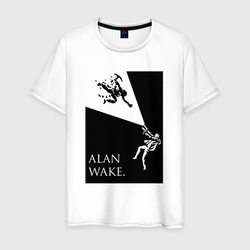Алан Вейк падающий в бездну – Мужская футболка хлопок с принтом купить со скидкой в -20%