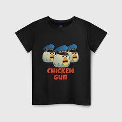 Chicken Gun команда синие – Детская футболка хлопок с принтом купить со скидкой в -20%