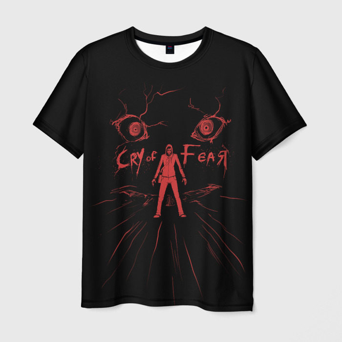 Мужская футболка с принтом Cry of Fear — Character Simon, вид спереди №1