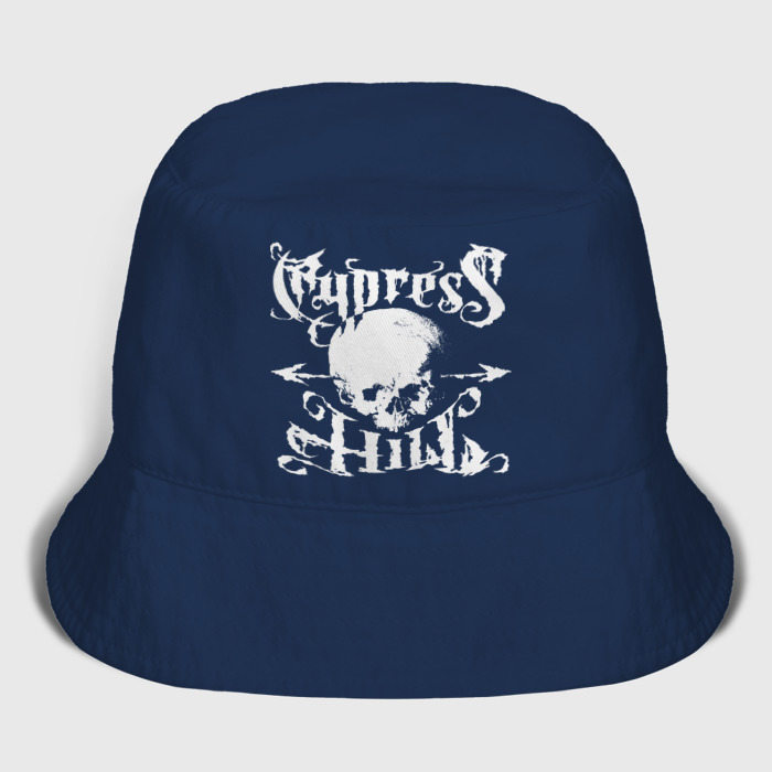Мужская панама из хлопка с принтом Cypress Hill — logo, вид спереди №1