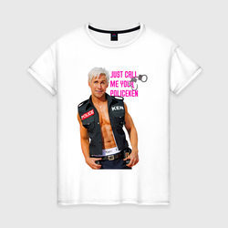 Кен Райан Гослинг полицейский – Женская футболка хлопок с принтом купить со скидкой в -20%