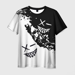 Smile - black and white – Мужская футболка 3D с принтом купить со скидкой в -26%