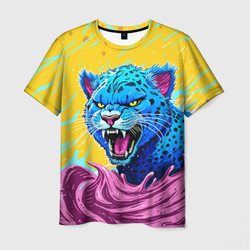 Кислотный Леопард – Мужская футболка 3D с принтом купить со скидкой в -26%