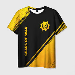 Gears of War - gold gradient: надпись, символ – Мужская футболка 3D с принтом купить со скидкой в -26%