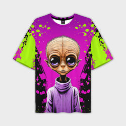 Alien - comics art style – Мужская футболка oversize 3D с принтом купить со скидкой в -50%