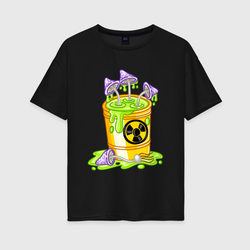 Токсичные грибы – Женская футболка хлопок Oversize с принтом купить со скидкой в -16%