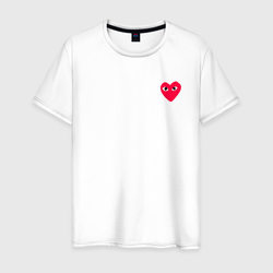 Сердце с глазами – Мужская футболка хлопок с принтом купить со скидкой в -20%