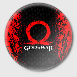 God of war Кратос лого – Значок с принтом купить