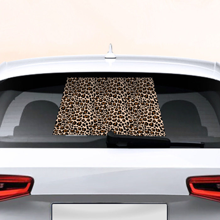 Наклейка на авто для заднего стекла с принтом Леопардовые Пятна, вид спереди №1