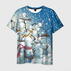 Боевые снеговики: атака  – Мужская футболка 3D с принтом купить со скидкой в -23%