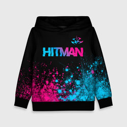 Hitman - neon gradient: символ сверху – Детская толстовка 3D с принтом купить со скидкой в -20%