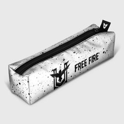 Free Fire glitch на светлом фоне: надпись и символ – Пенал школьный 3D с принтом купить