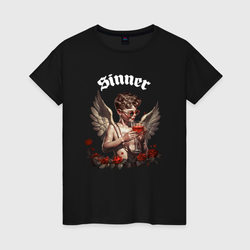 Sinner – Женская футболка хлопок с принтом купить со скидкой в -12%