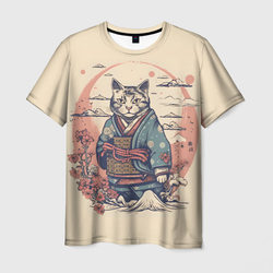 Кот-самурай – Мужская футболка 3D с принтом купить со скидкой в -27%