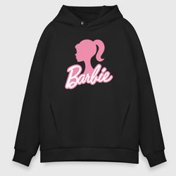 Pink Barbie silhouette – Мужское светящееся худи с принтом купить