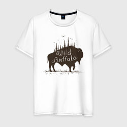 Дикий буйвол – Мужская футболка хлопок с принтом купить со скидкой в -20%