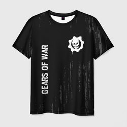Gears of War glitch на темном фоне: надпись, символ – Мужская футболка 3D с принтом купить со скидкой в -26%