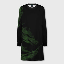 Деревянный дракон – Женское платье-свитшот 3D с принтом купить