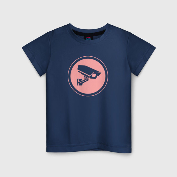 Детская футболка из хлопка с принтом Skibidi toilet Camera, вид спереди №1