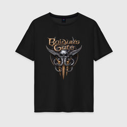 Baldur's Gate 3 - logotype – Женская футболка хлопок Oversize с принтом купить со скидкой в -16%