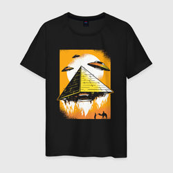 Запуск пирамиды – Светящаяся мужская футболка с принтом купить со скидкой в -20%