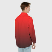 Рубашка с принтом Градиент красно-чёрный для любого человека, вид сзади №2. Цвет основы: белый