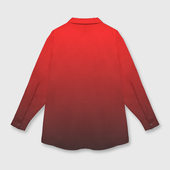 Рубашка с принтом Градиент красно-чёрный для любого человека, вид сзади №1. Цвет основы: белый