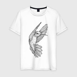 Колибри атакует – Мужская футболка хлопок с принтом купить со скидкой в -20%
