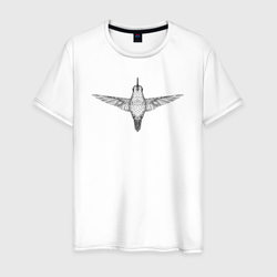 Колибри спереди – Мужская футболка хлопок с принтом купить со скидкой в -20%