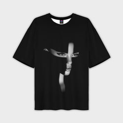 Красивая девушка - готический крест – Мужская футболка oversize 3D с принтом купить со скидкой в -50%