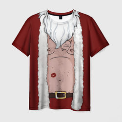 Прикольный костюм санта клауса - голое тело – Мужская футболка 3D с принтом купить со скидкой в -26%