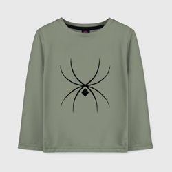 Черный паук  – Детский лонгслив хлопок с принтом купить со скидкой в -20%