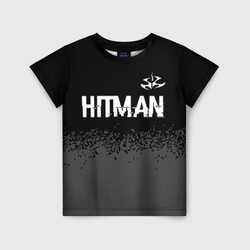 Hitman glitch на темном фоне: символ сверху – Детская футболка 3D с принтом купить со скидкой в -33%