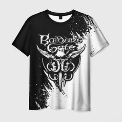 Baldur's gate 3 - белая краска – Мужская футболка 3D с принтом купить со скидкой в -26%
