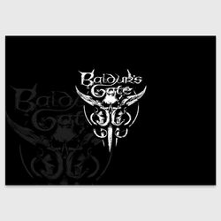 Baldurs gate 3 - monochrome  – Поздравительная открытка с принтом купить