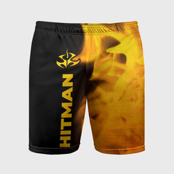 Hitman - gold gradient по-вертикали – Мужские шорты спортивные с принтом купить