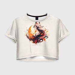 Дева оборотень – Женская футболка Crop-top 3D с принтом купить