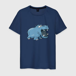Злой бегемот – Мужская футболка хлопок с принтом купить со скидкой в -20%