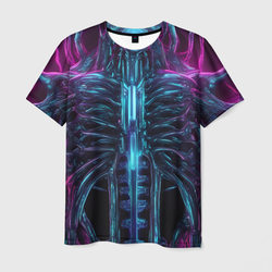 Инопланетные фиолетовые рёбра скелета – Мужская футболка 3D с принтом купить со скидкой в -26%