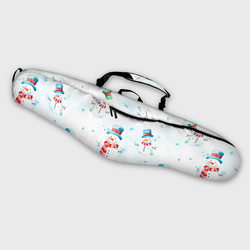 Акварельные снеговиками - новогодний паттерн – Чехол для сноуборда 3D с принтом купить со скидкой в -14%