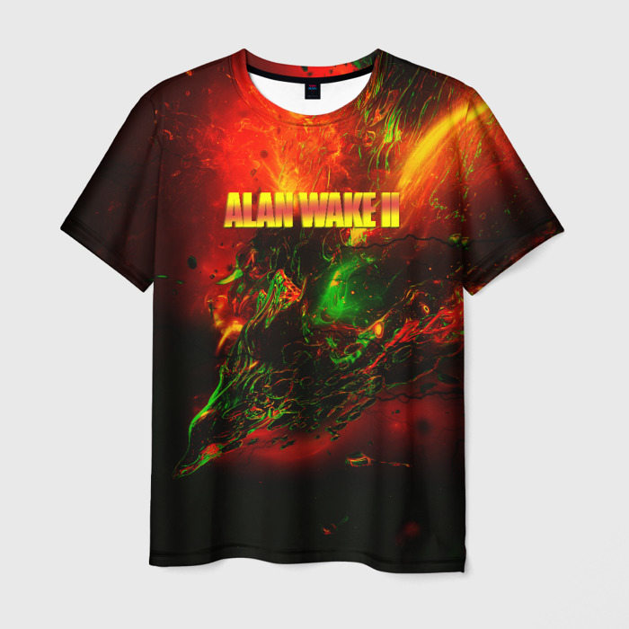 Мужская футболка с принтом Alan Wake 2 remedy game, вид спереди №1