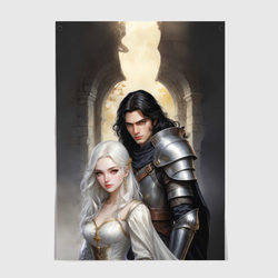 Принцесса и её рыцарь  – Постер с принтом купить