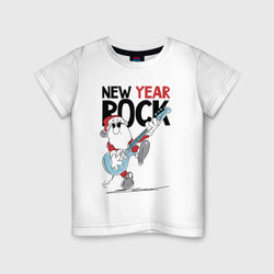 New year - rock – Детская футболка хлопок с принтом купить со скидкой в -20%