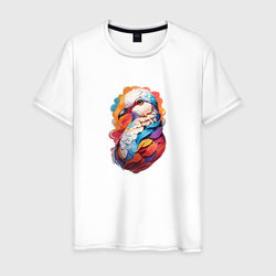 Разноцветный яркий голубь – Мужская футболка хлопок с принтом купить со скидкой в -20%